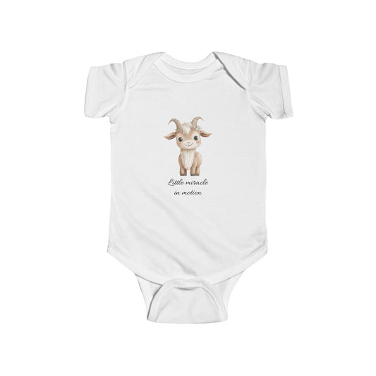 Adorabile body per neonati con disegno di capra