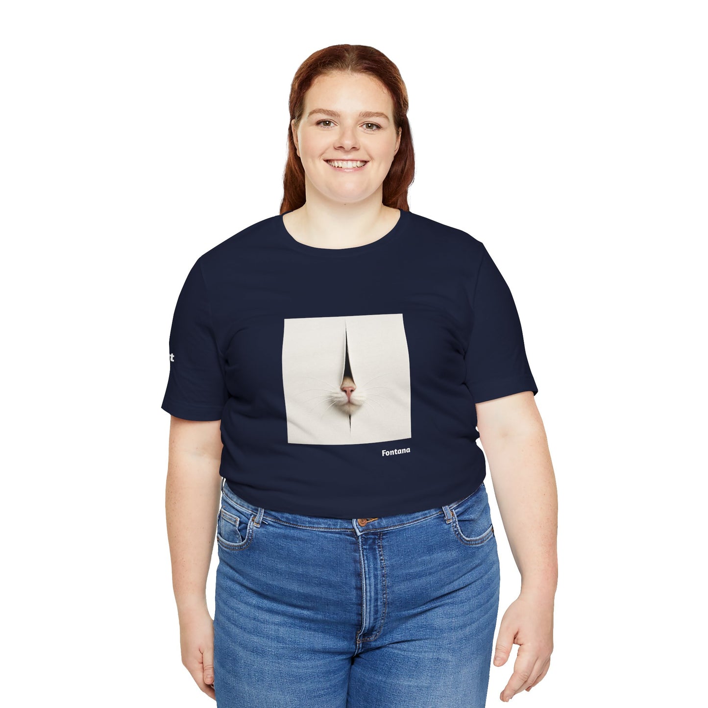 T-shirt unisex CATART - FONTANA - Un dipinto iconico rivisitato con i gatti