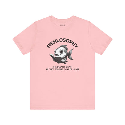 Fishlosophy Unisex Jersey Maglietta a maniche corte – Vedi la vastità anche in piccoli spazi.