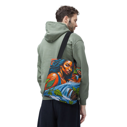 Artistic Surge - Eco-Friendly Canvas Tote Bag - WOMAN WITH WATER
