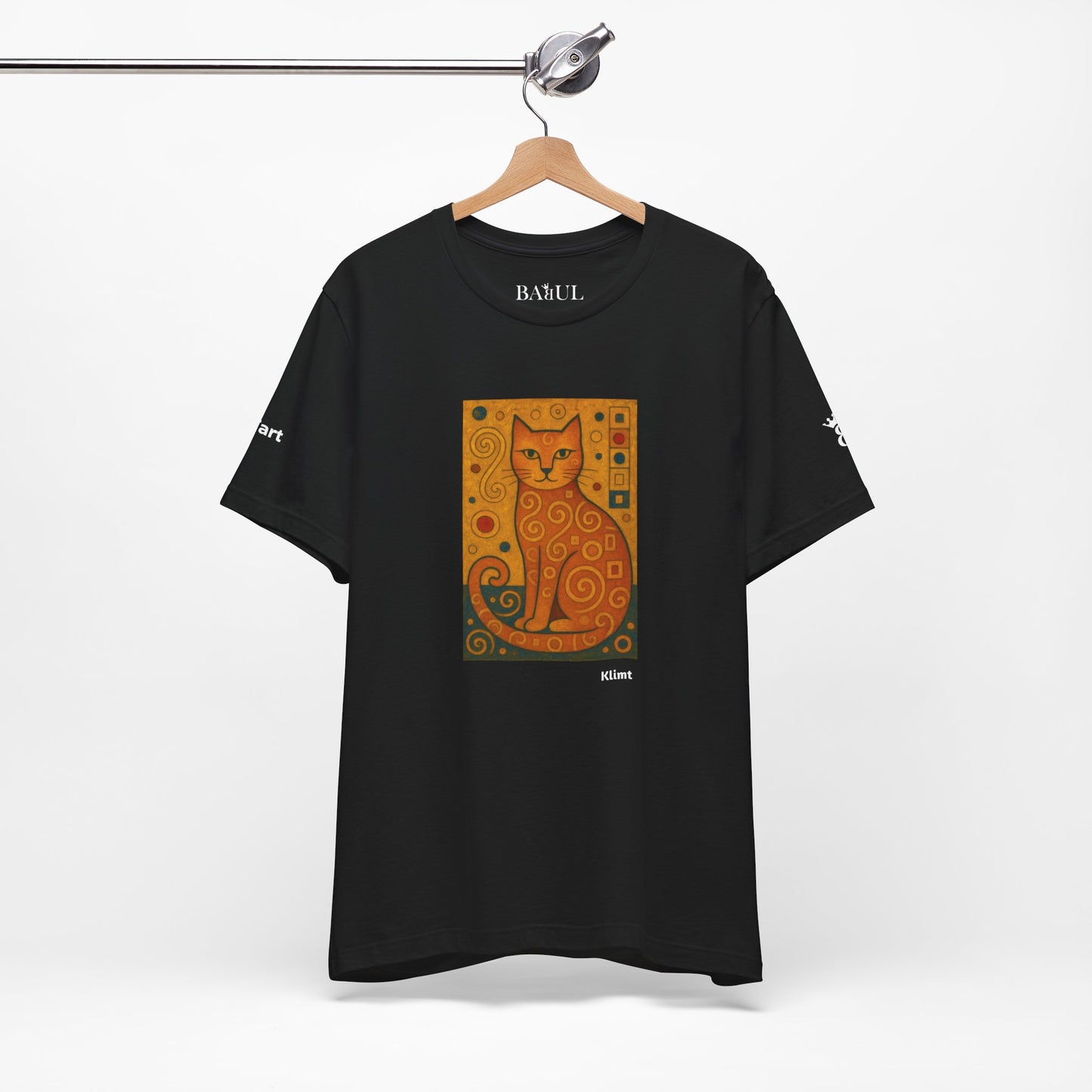 T-shirt unisex CATART - KLIMT - Dipinto iconico rivisitato con i gatti