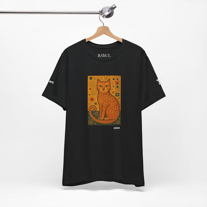 T-shirt unisex CATART - KLIMT - Dipinto iconico rivisitato con i gatti