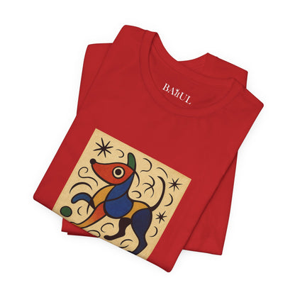 T-Shirt unisex  DOGART - MIRO - Dipinto iconico rivisitato con i cani