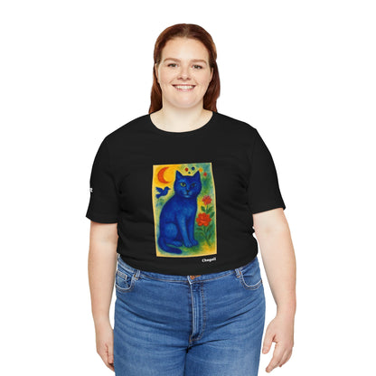 T-shirt unisex CATART - MARC CHAGALL - Un dipinto iconico rivisitato con i gatti