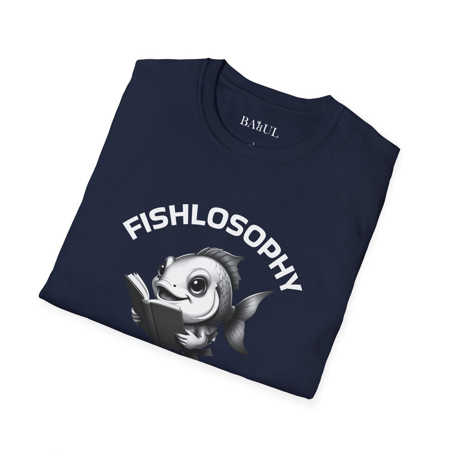 Maglietta unisex Fishlosophy - Design con vibrazioni oceaniche e domande sulla vita - Un pesce intelligente sa che non tutto è come sembra.