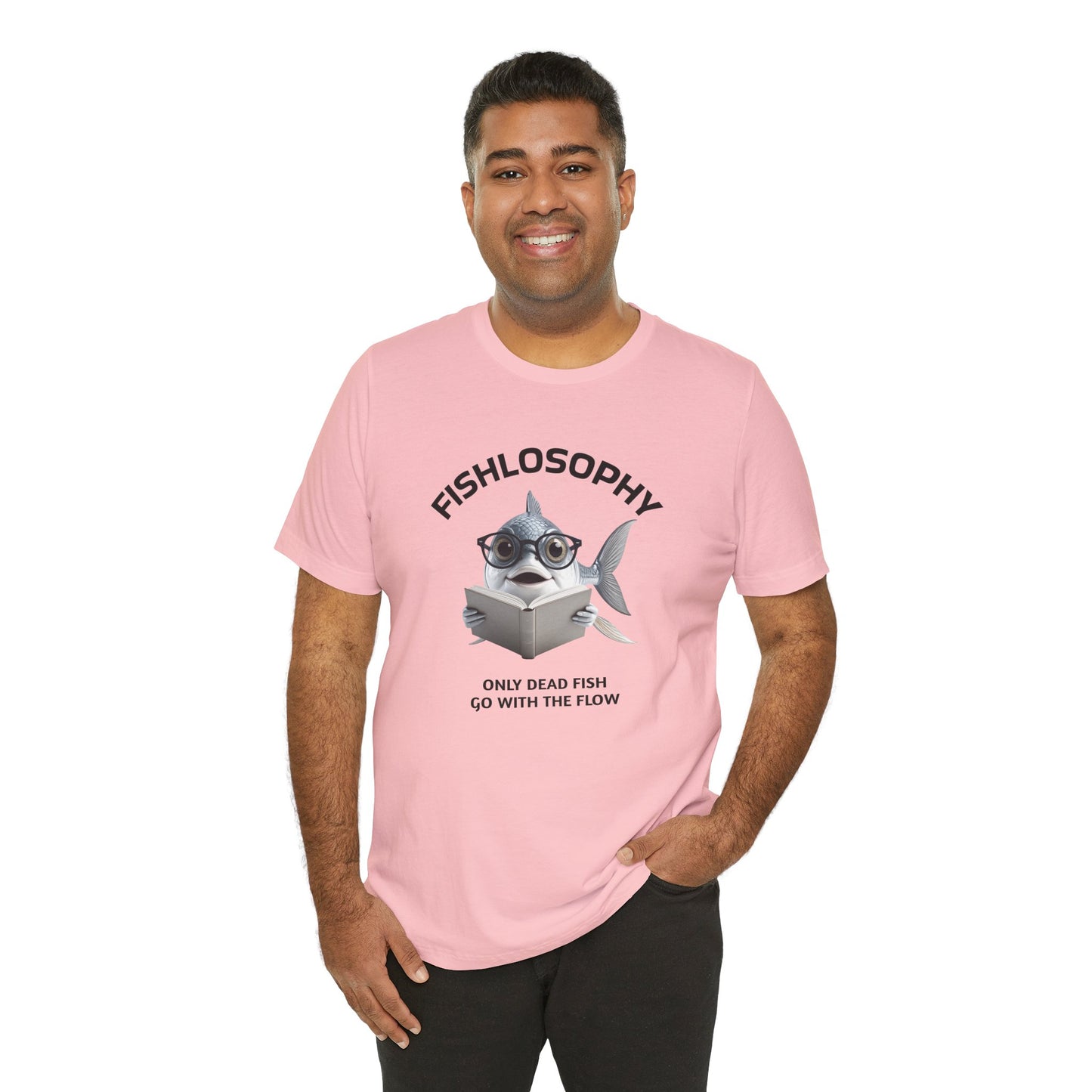 Fishlosophy Unisex Jersey Maglietta a maniche corte – Le profondità dell'oceano non sono per i deboli di cuore.