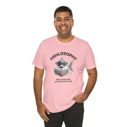 Fishlosophy Unisex Jersey Maglietta a maniche corte – Le profondità dell'oceano non sono per i deboli di cuore.