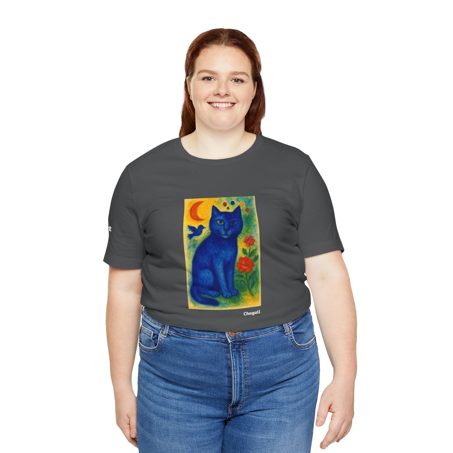 T-shirt unisex CATART - MARC CHAGALL - Un dipinto iconico rivisitato con i gatti