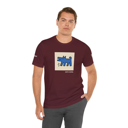 Unisex T-Shirt con cane DOGART  - KEITH HARING - Dipinto iconico rivisitato con i cani
