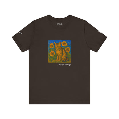T-shirt unisex CATART - Vincent van Gogh - Un dipinto iconico rivisitato con i gatti