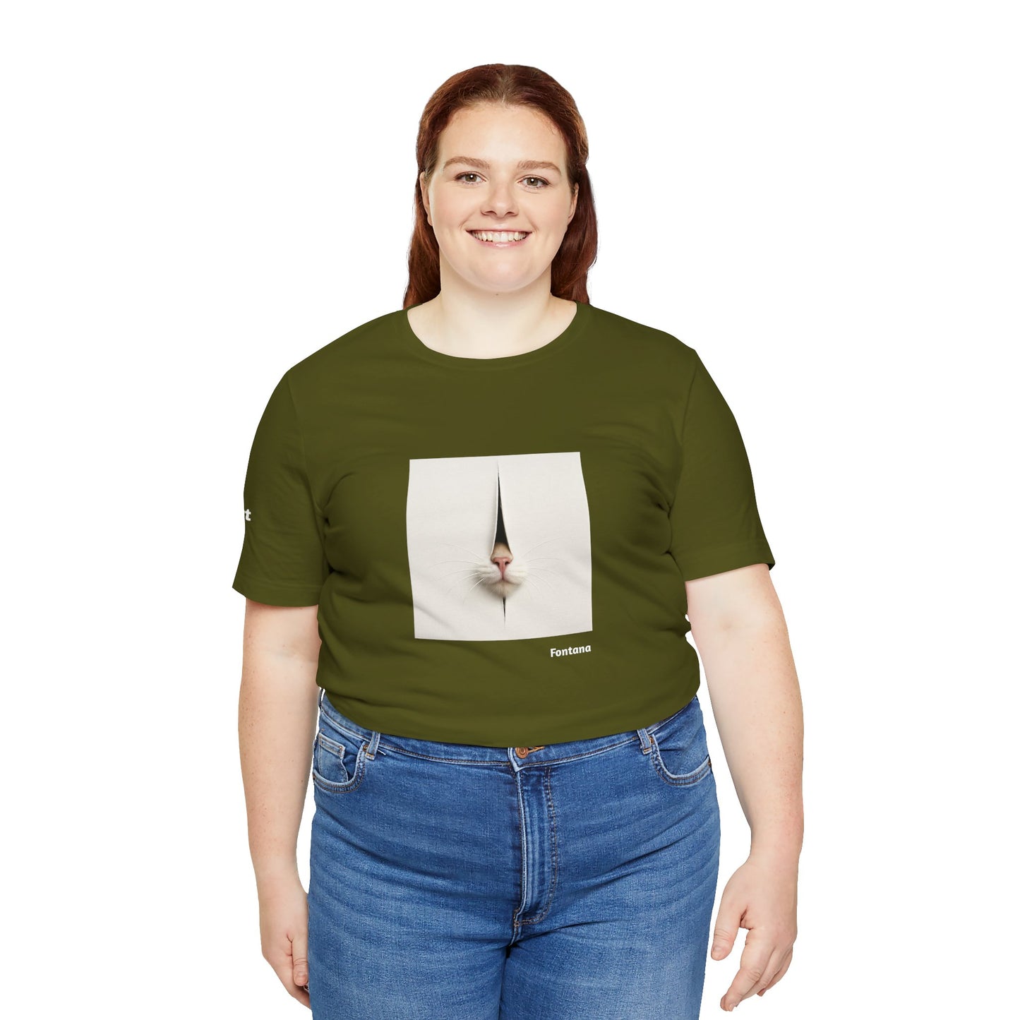 T-shirt unisex CATART - FONTANA - Un dipinto iconico rivisitato con i gatti