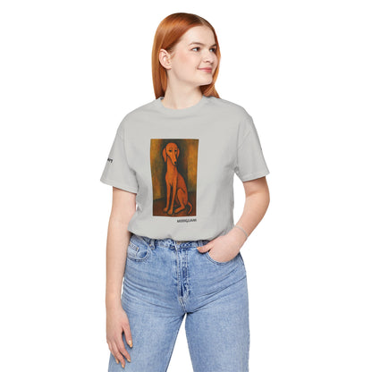 Unisex T-Shirt con cane DOGART  - MODIGLIANI - Un dipinto iconico rivisitato con i cani
