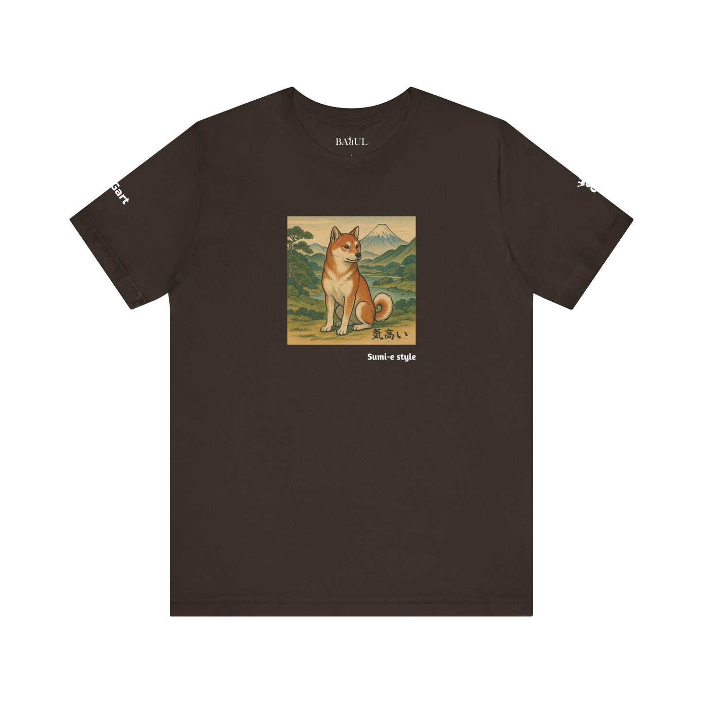 Unisex T-Shirt con cane DOGART - STILE SUMI-E - Dipinto iconico rivisitato con i cani