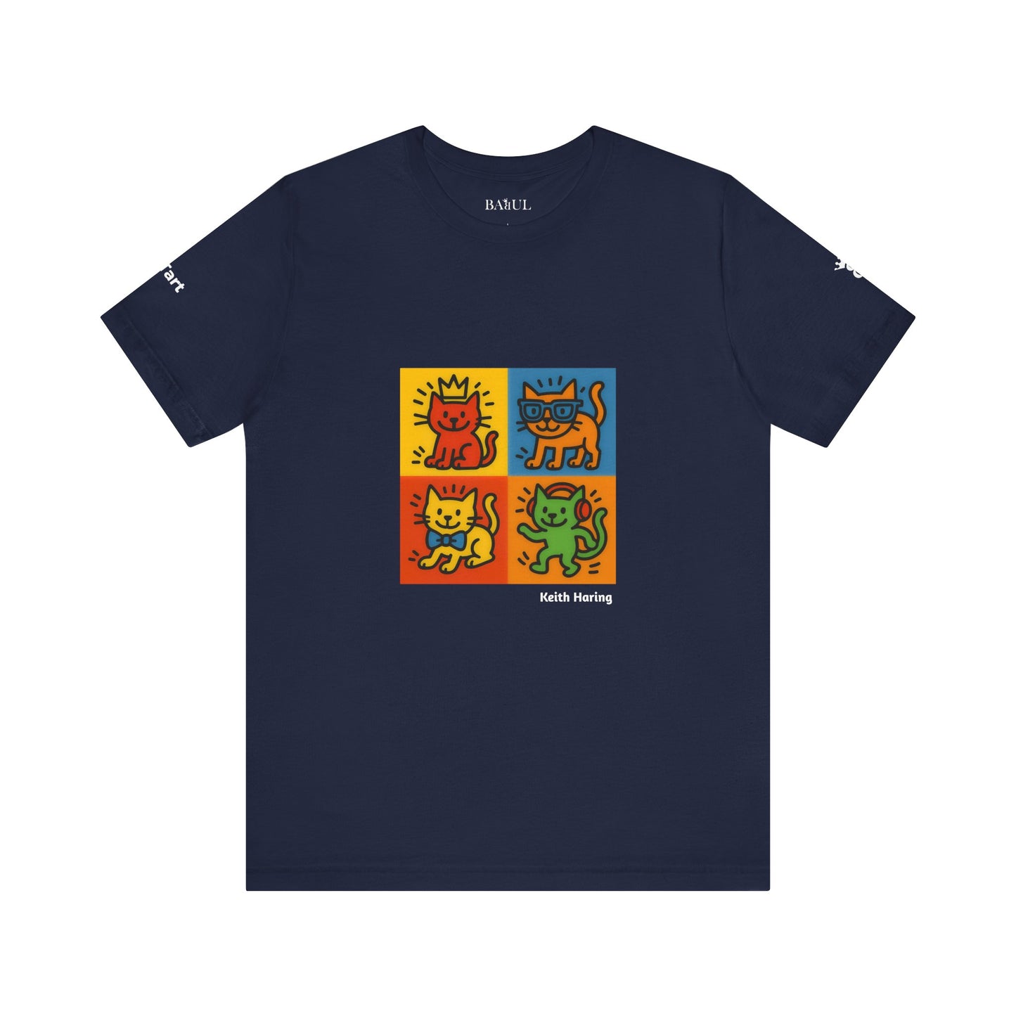 T-shirt unisex CATART - KEITH HARING - Un dipinto iconico rivisitato con i gatti