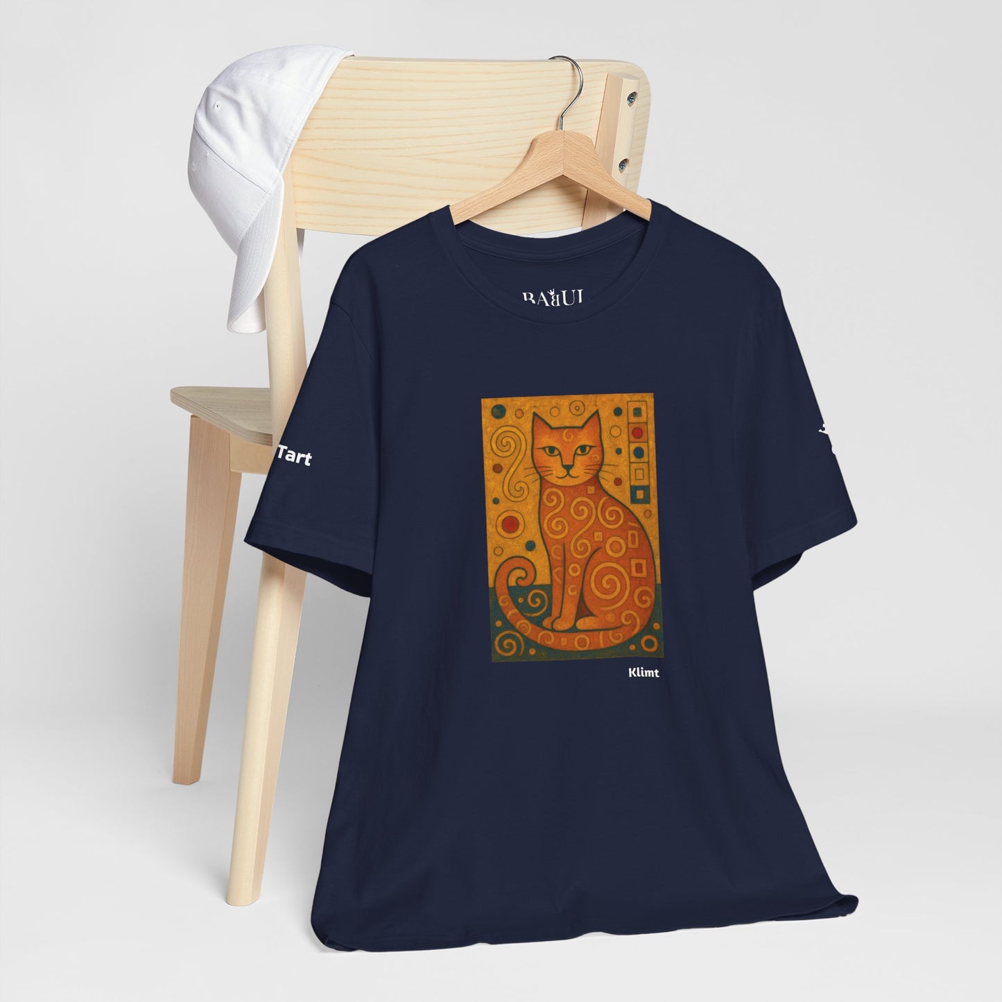 T-shirt unisex CATART - KLIMT - Dipinto iconico rivisitato con i gatti