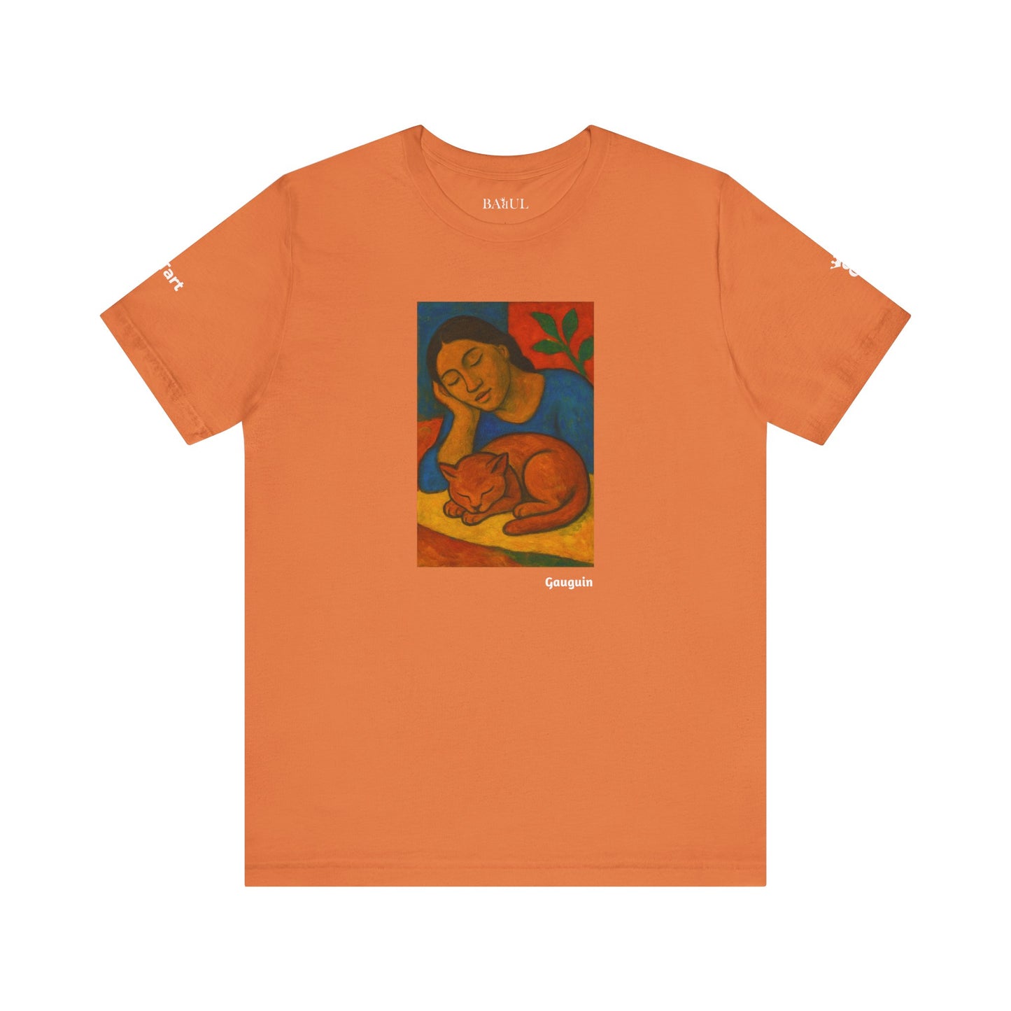 T-shirt unisex CATART - GAUGUIN - Un dipinto iconico rivisitato con i gatti
