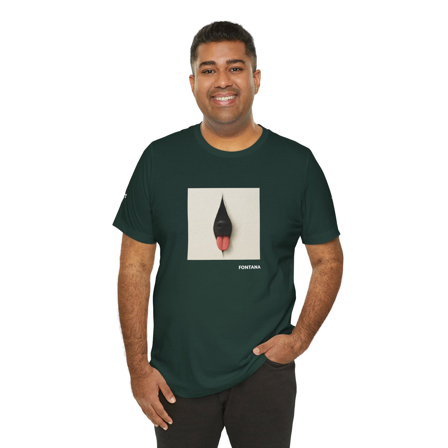 T-Shirt unisex  DOGART - FONTANA - Un dipinto iconico rivisitato con i cani