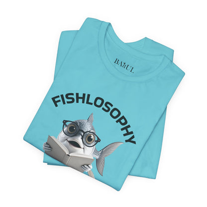 Fishlosophy Unisex Jersey Maglietta a maniche corte – Le profondità dell'oceano non sono per i deboli di cuore.