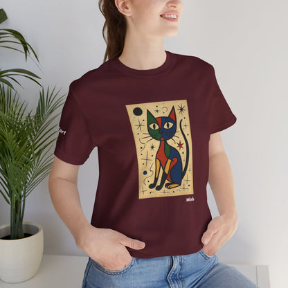 T-shirt unisex CATART - MIRO - Dipinto iconico rivisitato con i gatti