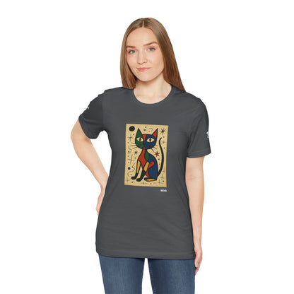 T-shirt unisex CATART - MIRO - Dipinto iconico rivisitato con i gatti