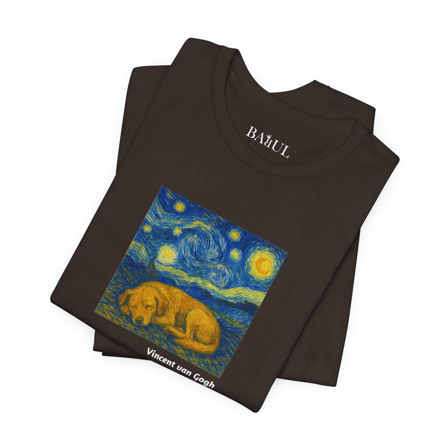 Unisex T-Shirt con cane DOGART  - VAN GOGH - Un dipinto iconico rivisitato con i cani