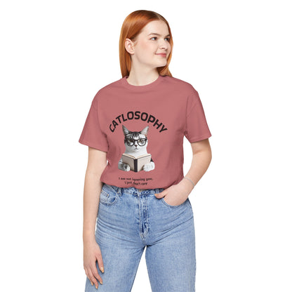 Catlosophy Unisex Jersey Maglietta a maniche corte – Design "Non ti sto ignorando, solo che non me ne frega niente"