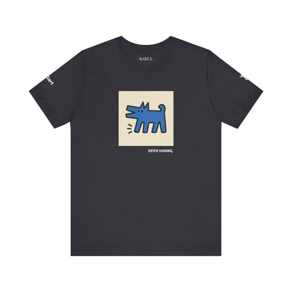 Unisex T-Shirt con cane DOGART  - KEITH HARING - Dipinto iconico rivisitato con i cani