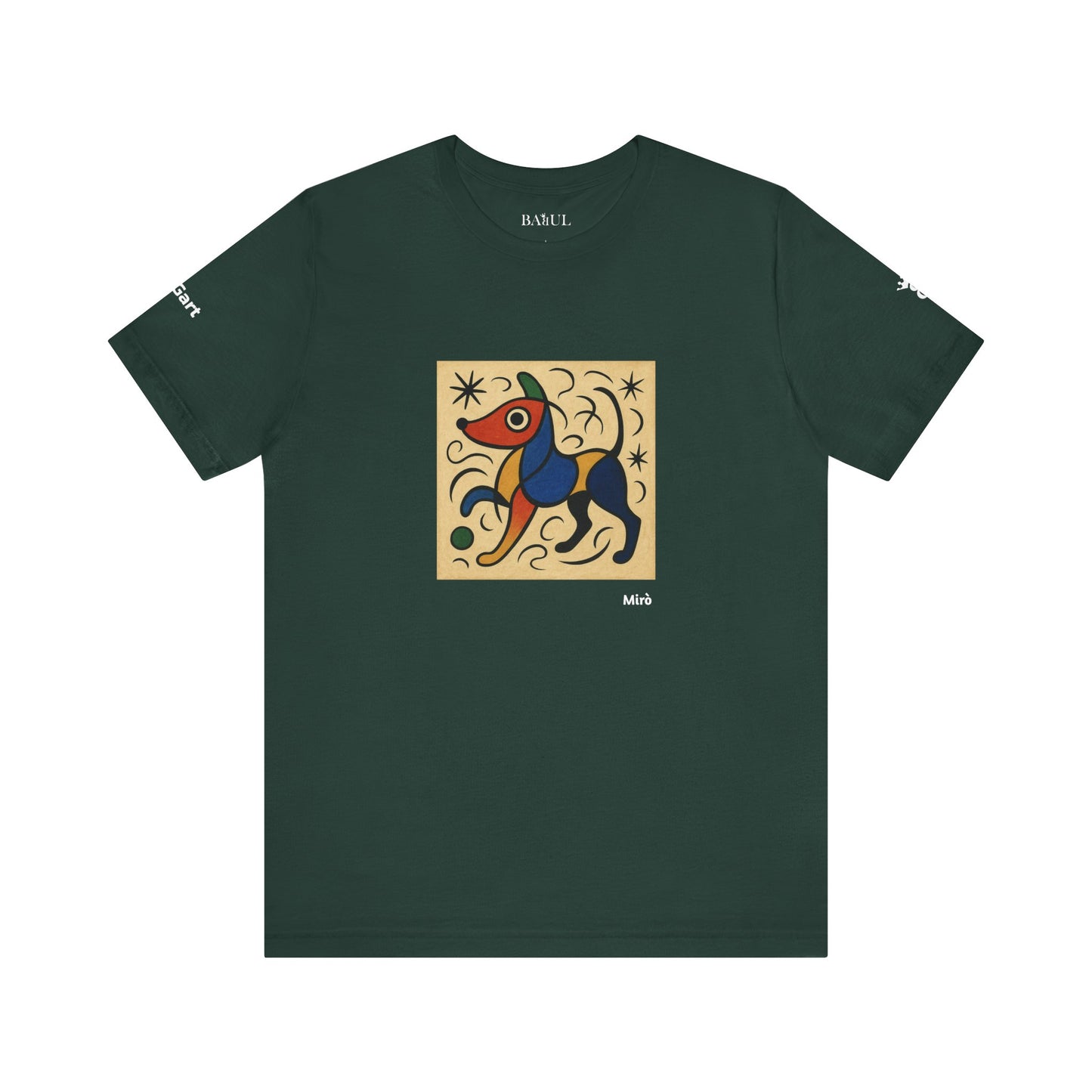 T-Shirt unisex  DOGART - MIRO - Dipinto iconico rivisitato con i cani