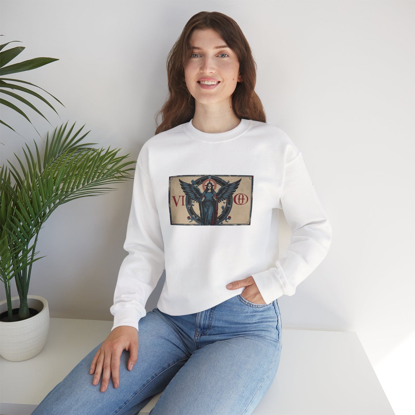 Vergine - Felpa Zodiaco Gotico, grafica in Blu