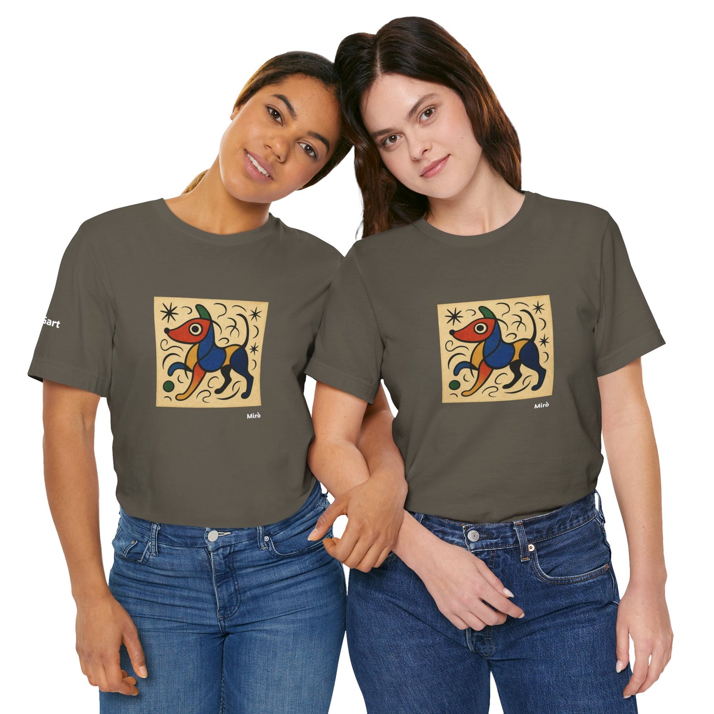 T-Shirt unisex  DOGART - MIRO - Dipinto iconico rivisitato con i cani