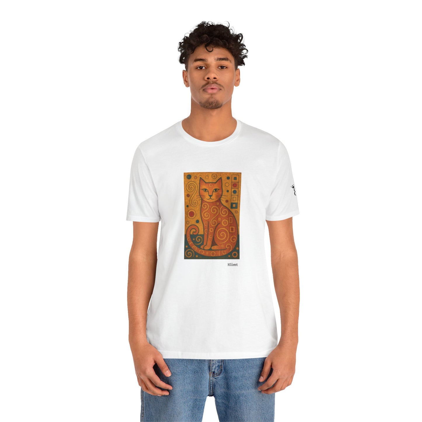 T-shirt unisex CATART - KLIMT - Dipinto iconico rivisitato con i gatti