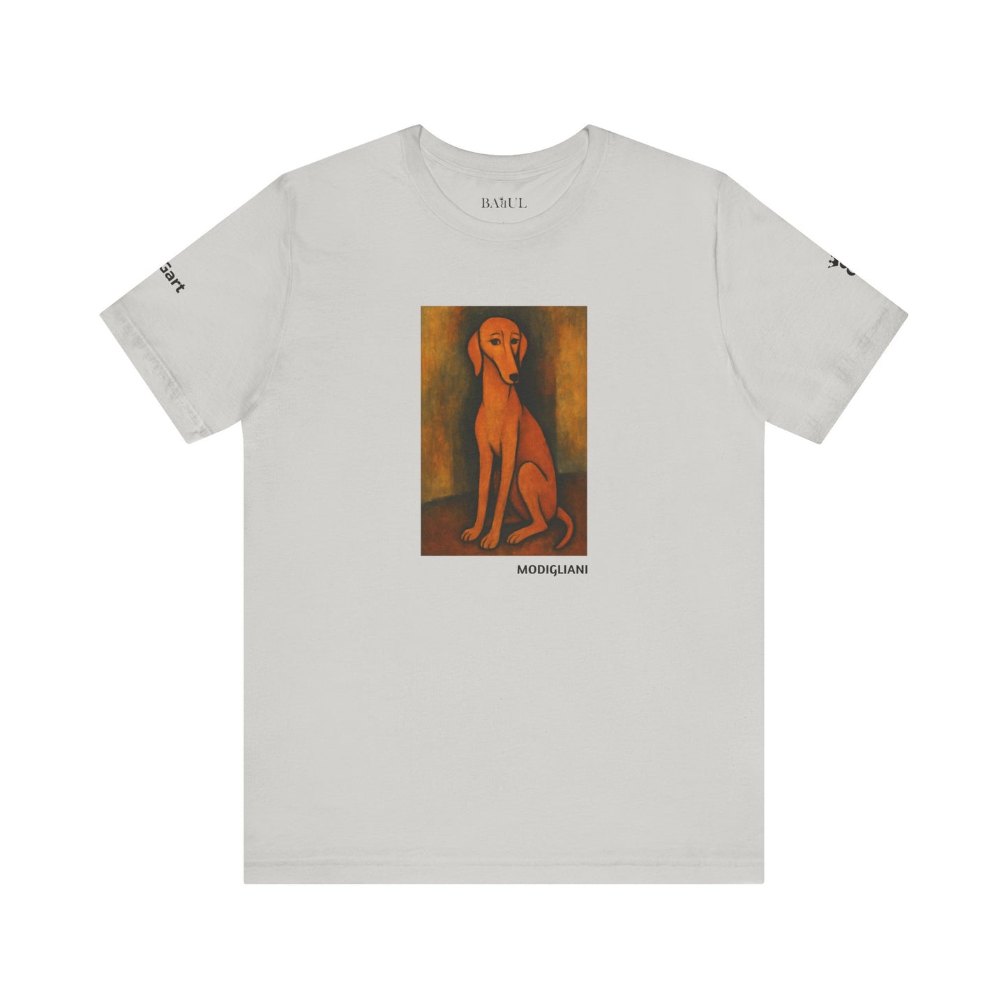 Unisex T-Shirt con cane DOGART  - MODIGLIANI - Un dipinto iconico rivisitato con i cani
