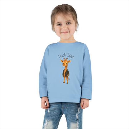 Magliette Rock Soul per bambini - Giraffa - Animali dolci con un ritmo ribelle