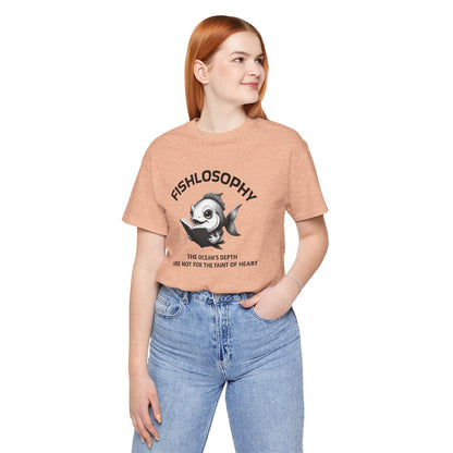 Fishlosophy Unisex Jersey Maglietta a maniche corte – Vedi la vastità anche in piccoli spazi.