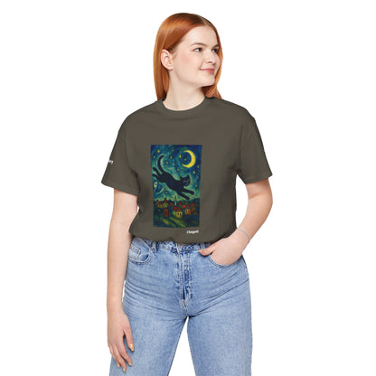 T-shirt unisex CATART - MARC CHAGALL - Un dipinto iconico rivisitato con i gatti