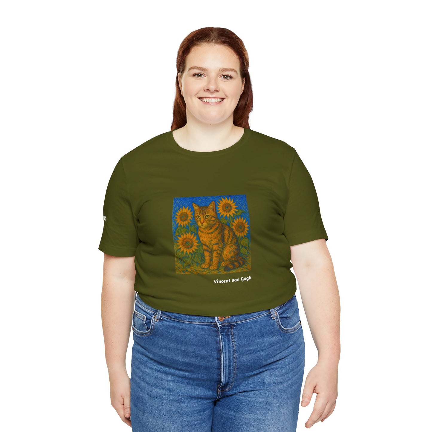 T-shirt unisex CATART - Vincent van Gogh - Un dipinto iconico rivisitato con i gatti