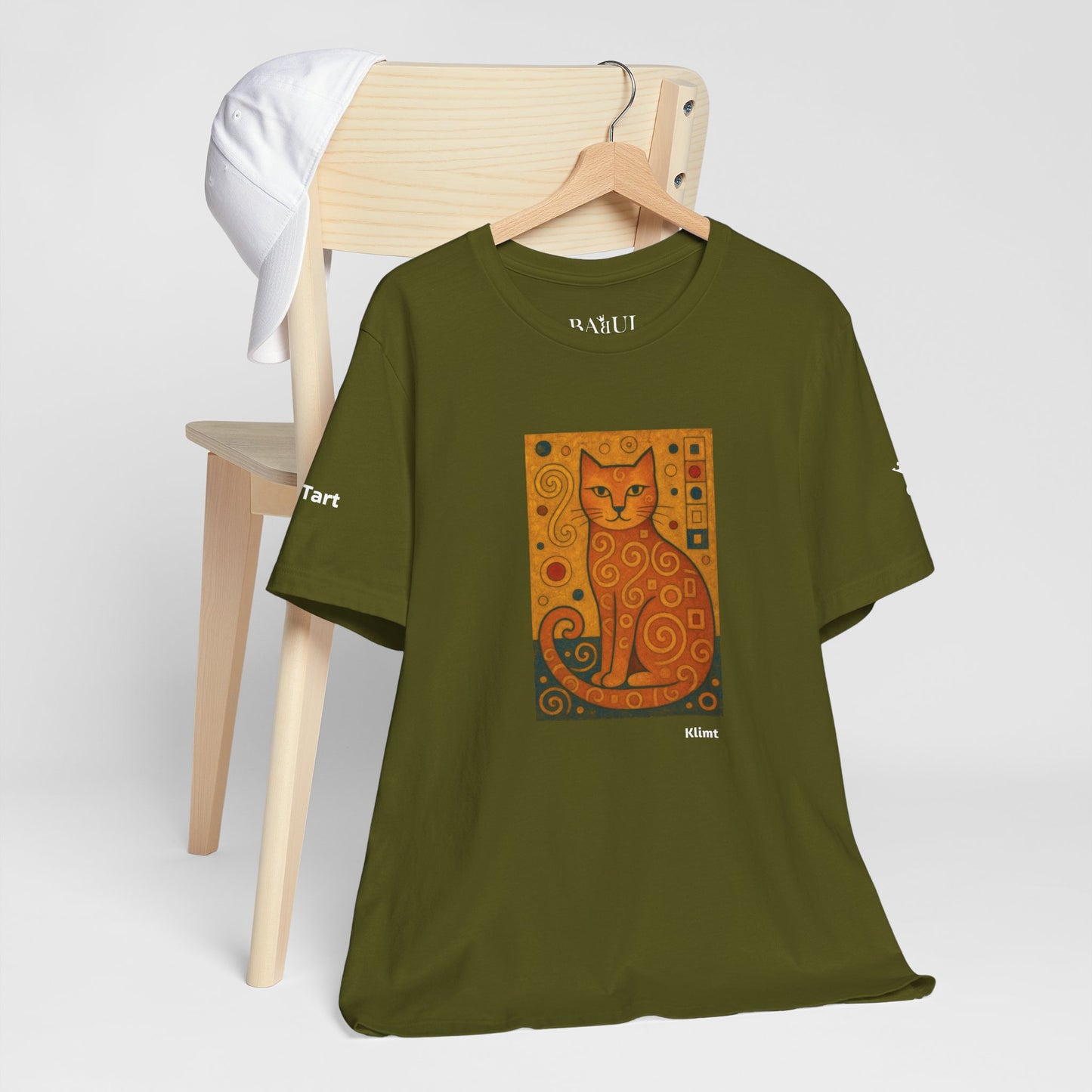 T-shirt unisex CATART - KLIMT - Dipinto iconico rivisitato con i gatti