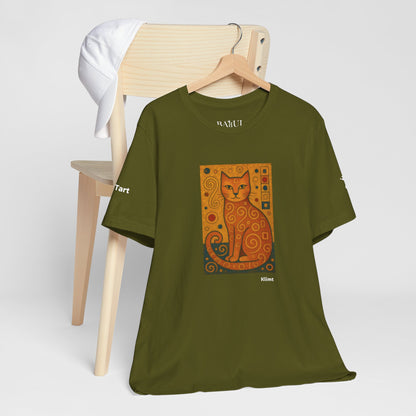 T-shirt unisex CATART - KLIMT - Dipinto iconico rivisitato con i gatti