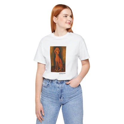 Unisex T-Shirt con cane DOGART  - MODIGLIANI - Un dipinto iconico rivisitato con i cani