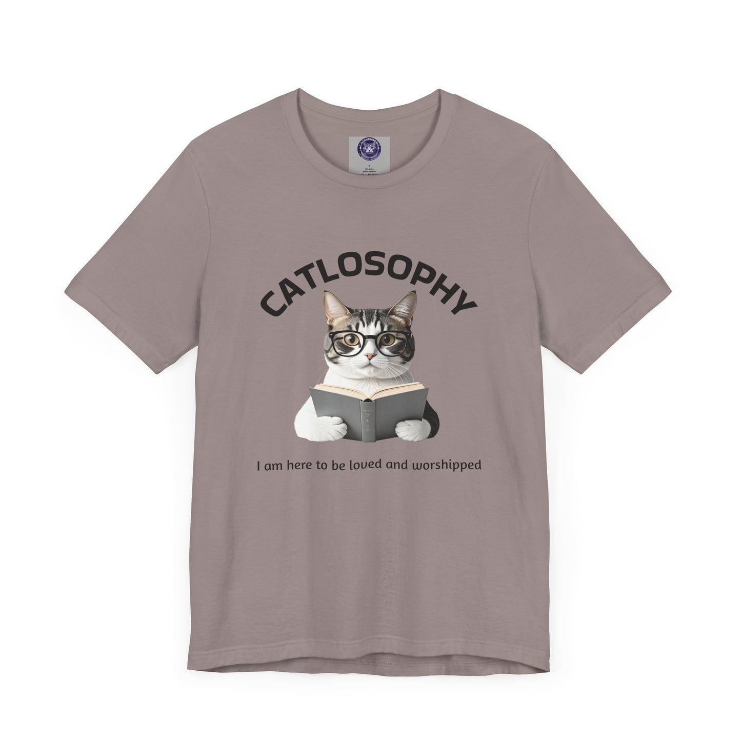 Catlosophy Unisex Jersey Short Sleeve Tee – "I am here to be loved" Design - BABUL T-Shirts