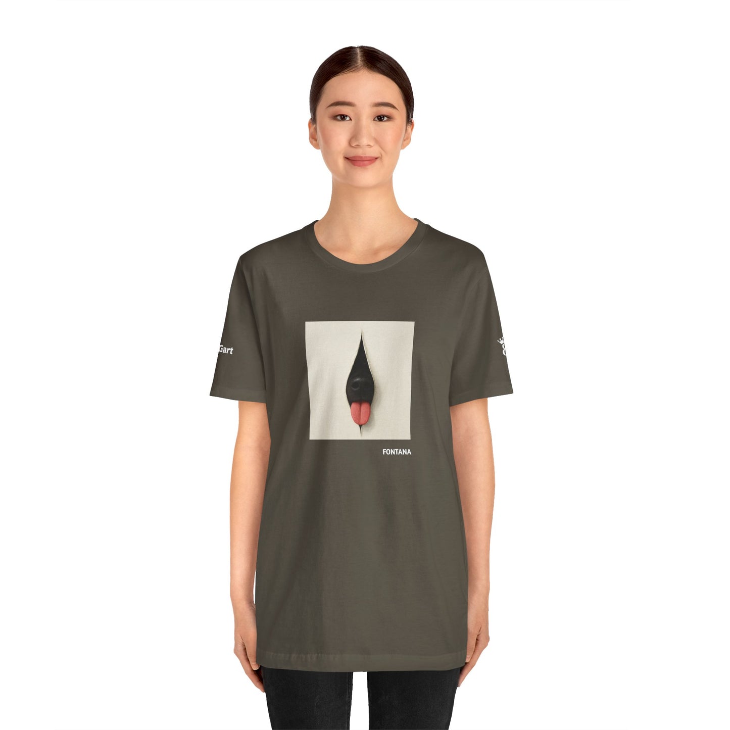 T-Shirt unisex  DOGART - FONTANA - Un dipinto iconico rivisitato con i cani