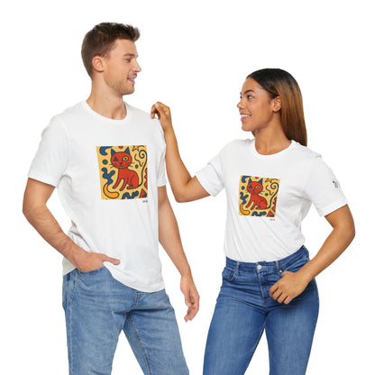 T-shirt unisex CATART - MIRO - Dipinto iconico rivisitato con i gatti