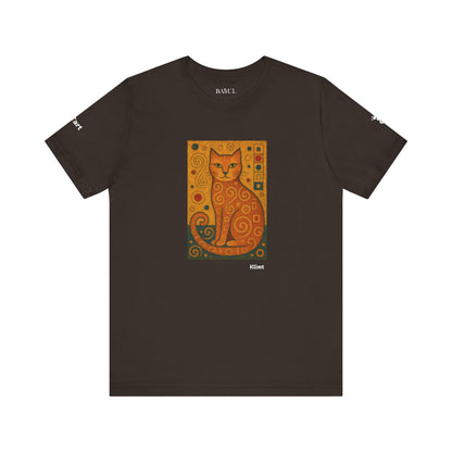 T-shirt unisex CATART - KLIMT - Dipinto iconico rivisitato con i gatti