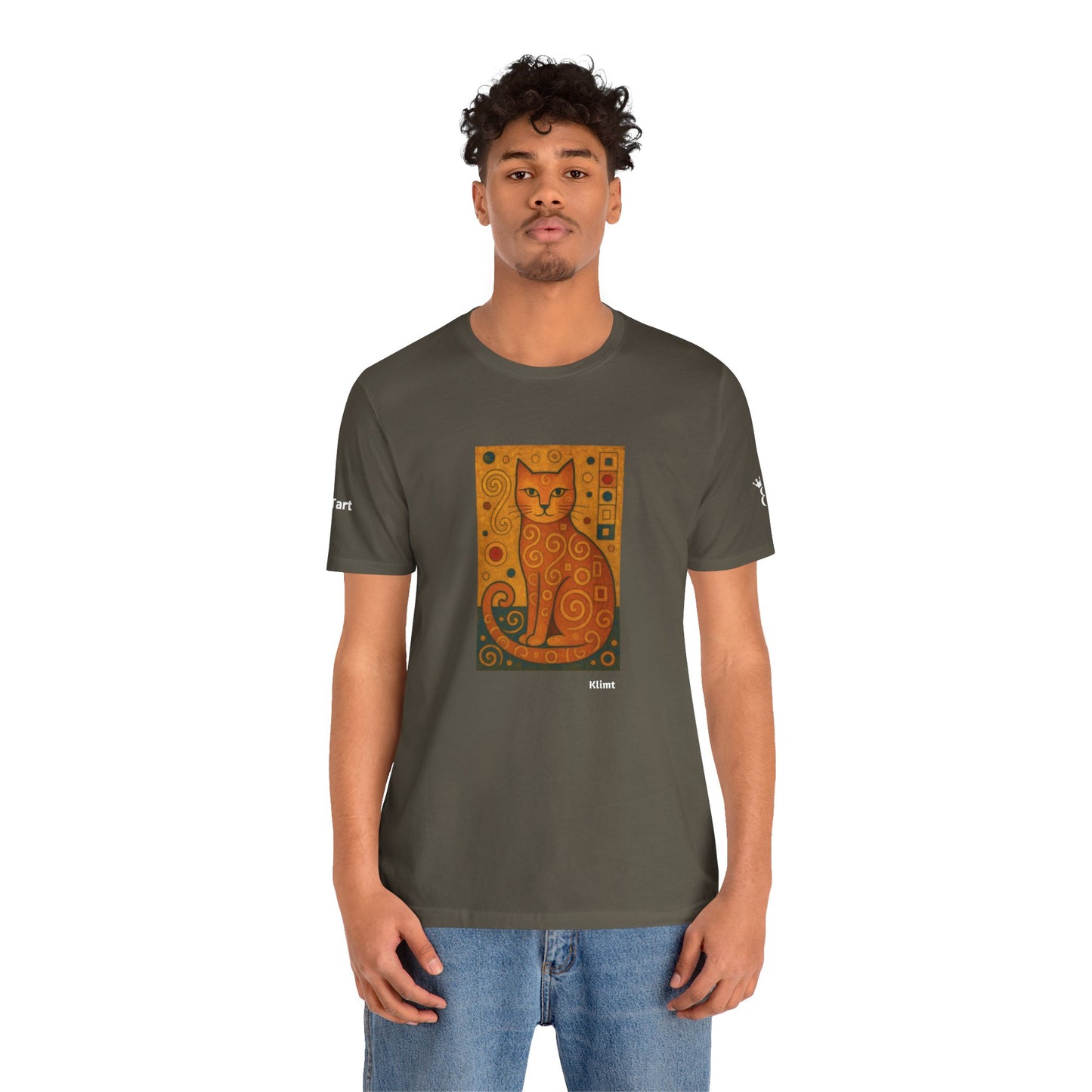 T-shirt unisex CATART - KLIMT - Dipinto iconico rivisitato con i gatti