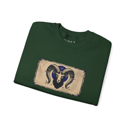 Ariete - Felpa Zodiaco Gotico, grafica in Blu