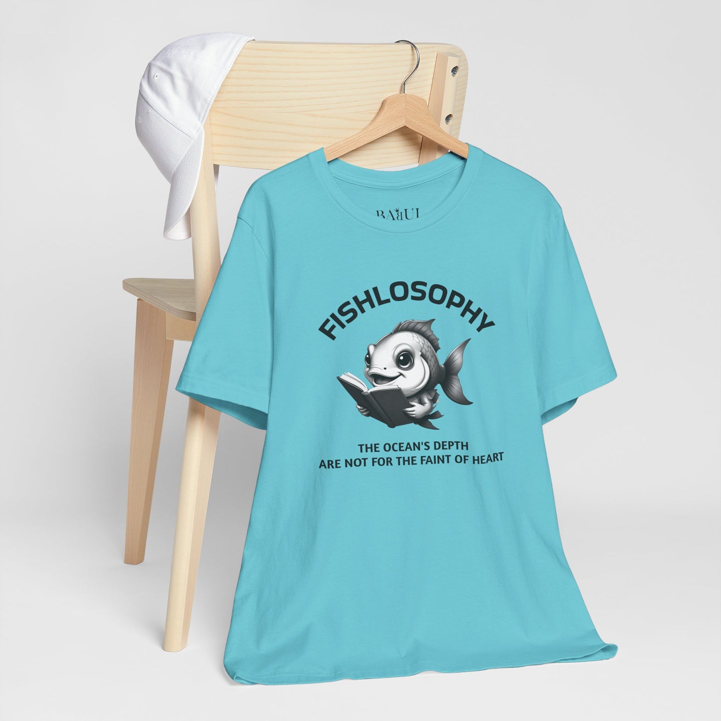 Fishlosophy Unisex Jersey Maglietta a maniche corte – Vedi la vastità anche in piccoli spazi.