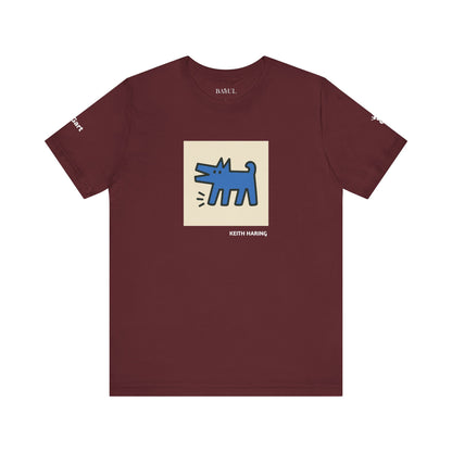 Unisex T-Shirt con cane DOGART  - KEITH HARING - Dipinto iconico rivisitato con i cani