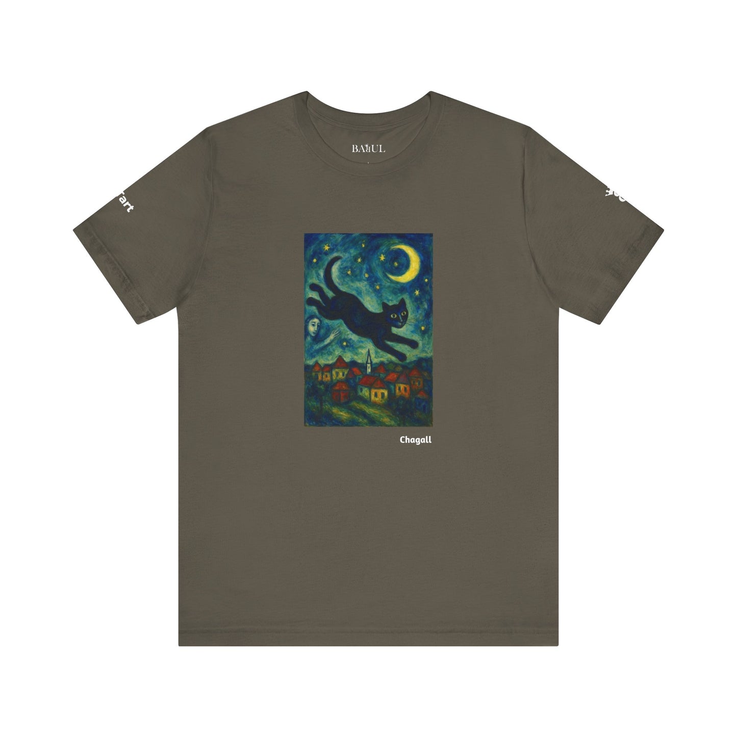 T-shirt unisex CATART - MARC CHAGALL - Un dipinto iconico rivisitato con i gatti