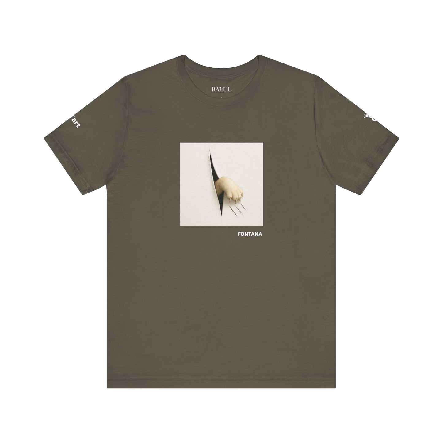 T-shirt unisex CATART - FONTANA - Un dipinto iconico rivisitato con i gatti