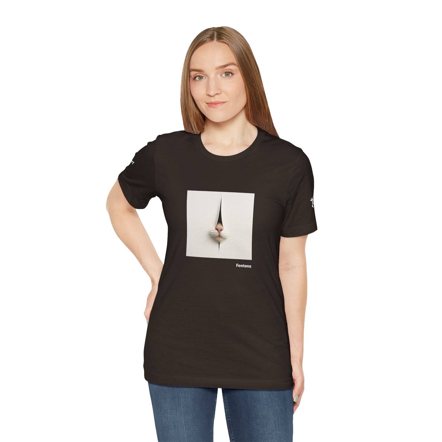 T-shirt unisex CATART - FONTANA - Un dipinto iconico rivisitato con i gatti